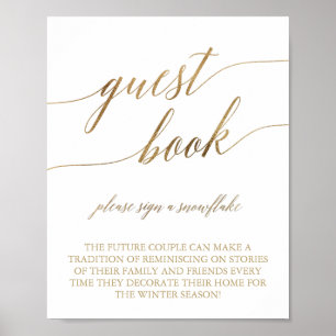 Poster Símbolo de Livro Guest Elegante para Caligrafia D