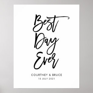 Poster Símbolo de Melhor Dia de Casamento Nunca