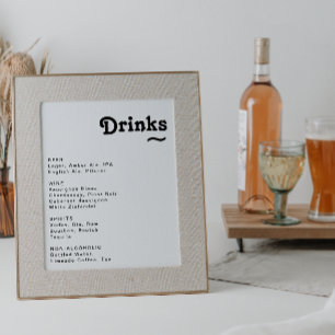 Poster Símbolo de Menu Moderno de Letra Retroativa de Be