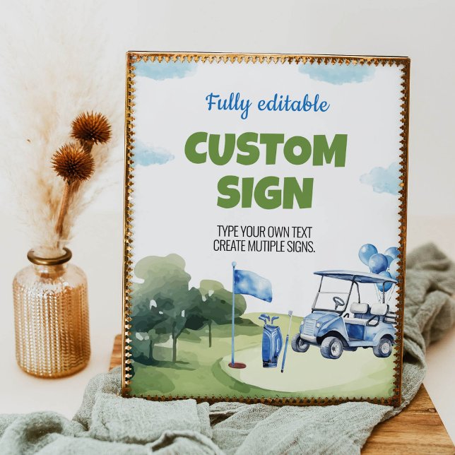 Poster Símbolo de Mesa Clássico do Golf Boy (Criador carregado)