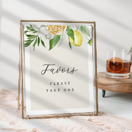 Poster Símbolo de Mesa de Chá de panela de limão