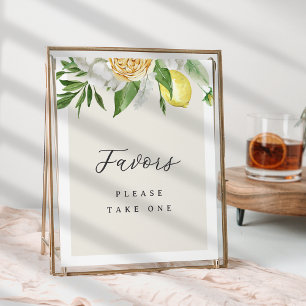 Poster Símbolo de Mesa de Chá de panela de limão