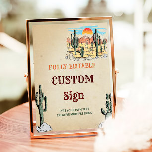 Poster Símbolo de Mesa de Festa de aniversário Wild West 