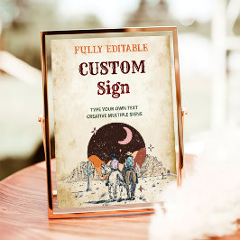 Poster Símbolo de Mesa de Festa de aniversário Wild West 