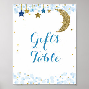 Poster Símbolo de Mesa de presentes para a cor da água
