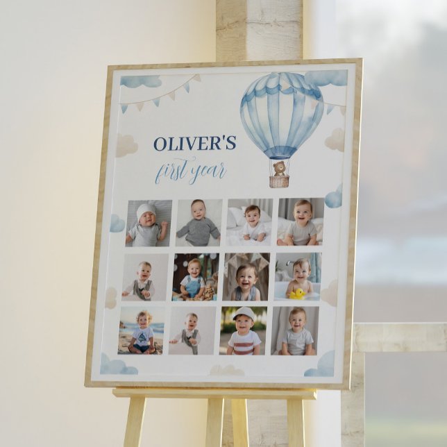 Poster Símbolo de Milestone de Foto de Aniversário do Blu (Criador carregado)