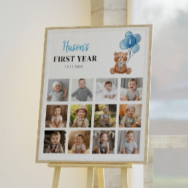 Poster Símbolo de Milestone de Foto de Aniversário do Urs