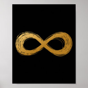 Poster Símbolo de Neurodiversidade da Infinidade Dourada