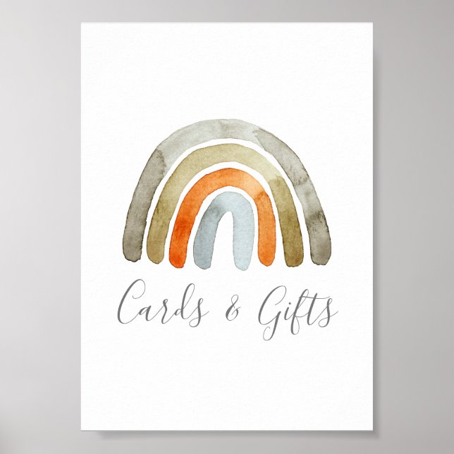 Poster Símbolo de Partido do Chá de fraldas Rainbow Water (Frente)