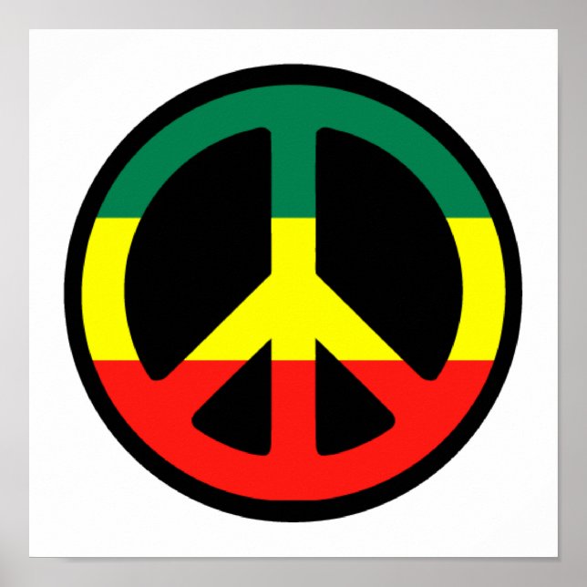 Póster Símbolo de paz rasta (Frente)