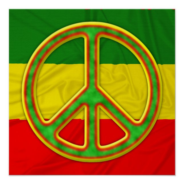 Póster Símbolo de paz rasta (Frente)