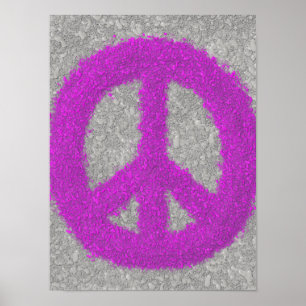 Poster Símbolo de Paz Roxo