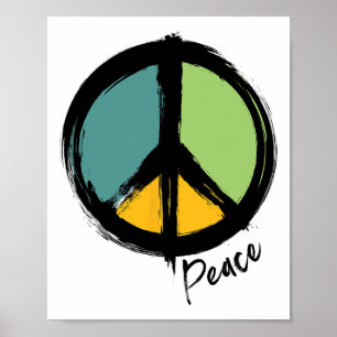 Poster Símbolo De Paz Salvar A Terra Diz Não À Guerra Pac