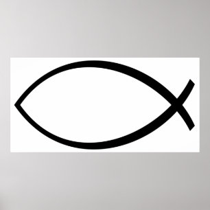 Poster Símbolo de Peixe Cristão (Ichthys)