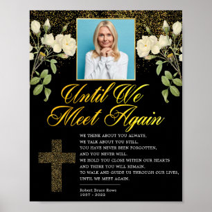 Poster Símbolo de Poema Funeral de Foto Religiosa Elegant
