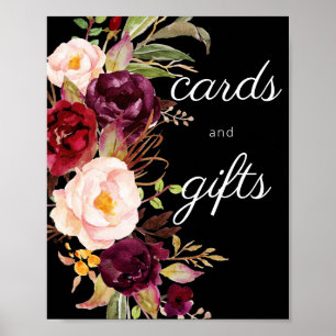Poster Símbolo de presentes e cartões florais de Marsal