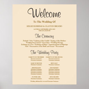 Poster Símbolo de programa de cerimônia de casamentos sim