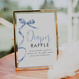 Poster Símbolo de Raffle Chá de fraldas Fralda da Faixa A