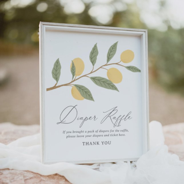 Poster Símbolo de Raffle da Fralda de Limão (Criador carregado)