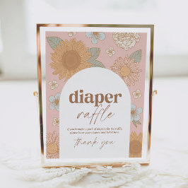 Poster Símbolo de Raffle para Fralda de Flor Selvagem