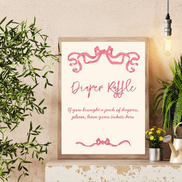 Poster Símbolo de rampa do chá de fraldas do esboço de fi