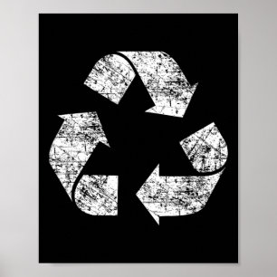 Poster Símbolo de reciclar Distúrbio do Ambiente do Dia d