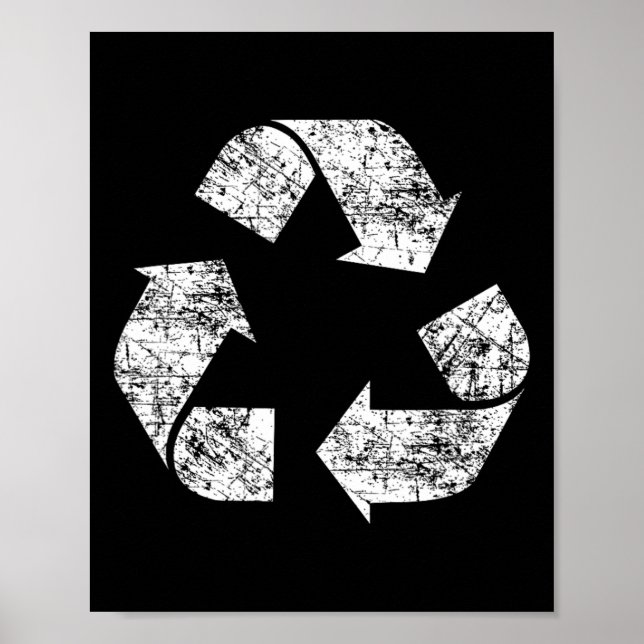 Poster Símbolo de reciclar Distúrbio do Ambiente do Dia d (Frente)
