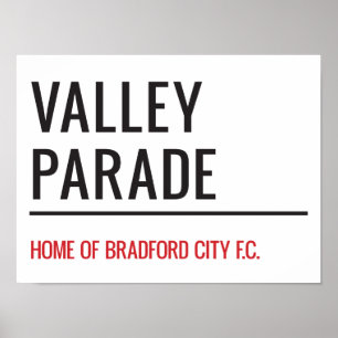 Poster Símbolo de Rua de Estádio Valley Parade