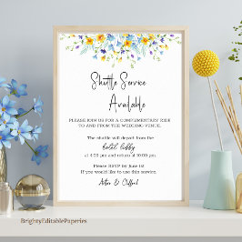 Poster Símbolo de Serviço de Flores Selvagem Modelo
