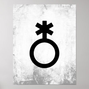 Poster Símbolo de sexo não binário
