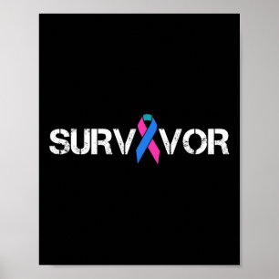 Poster Símbolo de Sobrevivência da Fita de Sensibilização