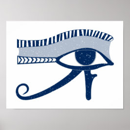 Poster Símbolo de Sorte de Olho Azul de Horus