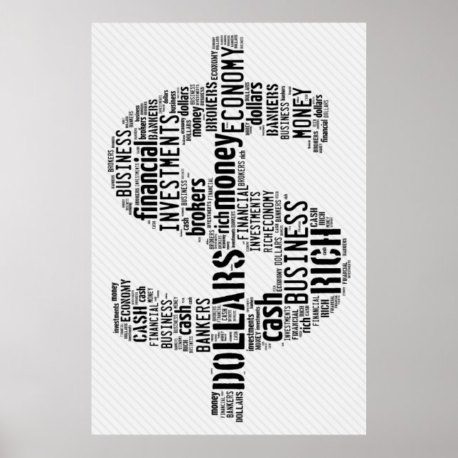 Póster Símbolo de Texto Tipo Dinheiro | Ofertas para empr (Frente)