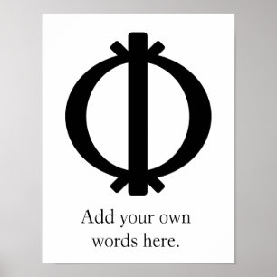 Póster Símbolo de Wawa Aba   da dureza e da superação