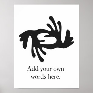 Poster Símbolo do BI   do BI NKA da harmonia, paz,