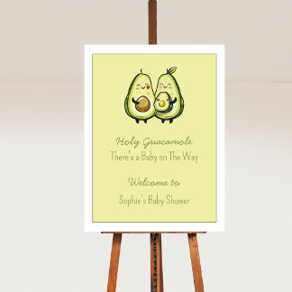 Poster Símbolo do Chá de fraldas Guacamole Avocado