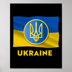 Poster Símbolo do Estado Ucraniano - Bandeira da Ucrânia