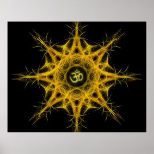 Póster Símbolo do OM na geometria sagrado - Aum