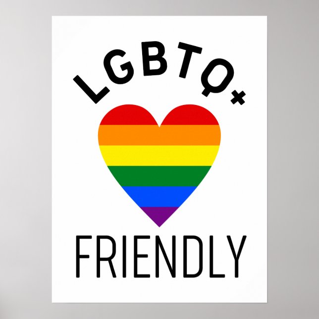 Poster símbolo do orgulho amigável lgbtq amam gay lgbt ra (Frente)