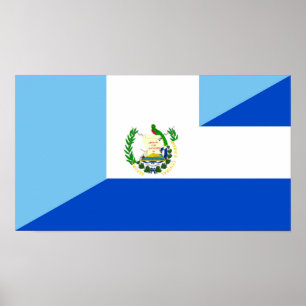 Póster símbolo do país da bandeira de guatemala El