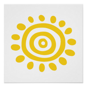 Póster Símbolo do Sol de Angola bandeira signo antigo 