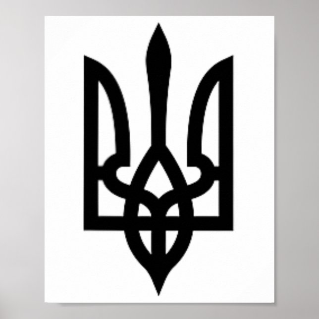 Poster Símbolo do Tridente da Ucrânia  (Frente)