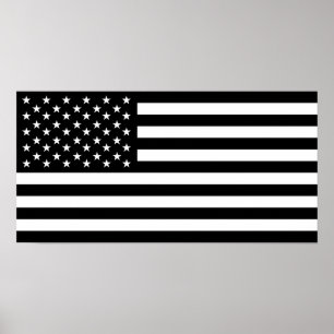 Poster símbolo dos EUA da bandeira negra de Estados