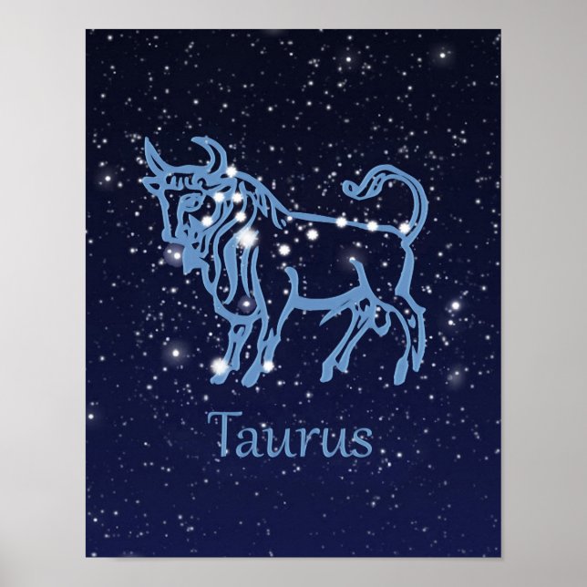 Poster Símbolo e constelação Taurus Zodiac (Frente)