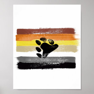 POSTER SÍMBOLO E SÍMBOLO DE ORDENAMENTO DE URSO PINTADO