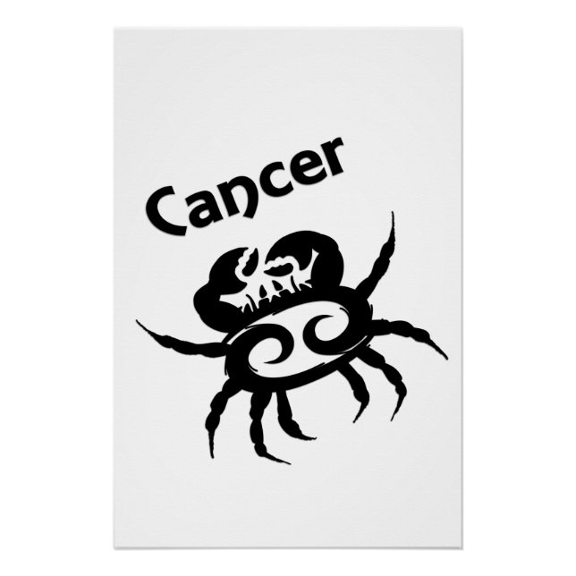 Póster Símbolo e sinal Zodiac do cancer (Frente)