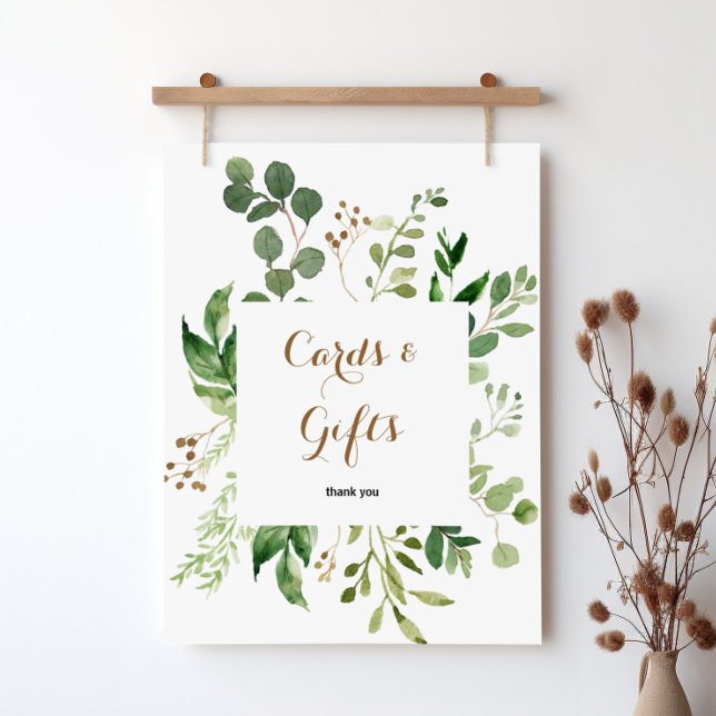 Poster Símbolo Elegante Eucalyptus Greenery Cards e Gifts (Criador carregado)