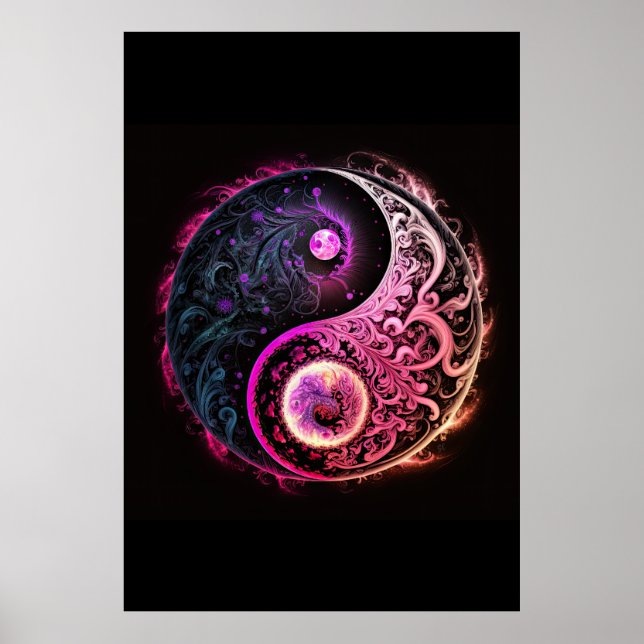 Poster Símbolo espiritual chinês Yin e Yang (Frente)