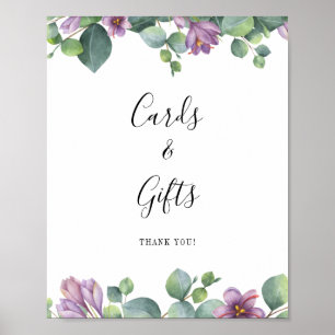 Poster Símbolo Eucalyptus Purple Greenerescer Cards and 