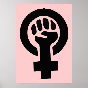 Póster Símbolo feminista da igualdade de género da mulh